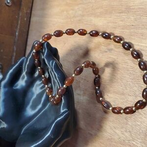 Elegant Brown Beaded Necklace JL